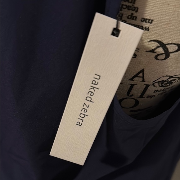 💜3/$12💜 Naked Zebra Black Camisole with V-Neck and Relaxed Fit - Picture 2 of 3